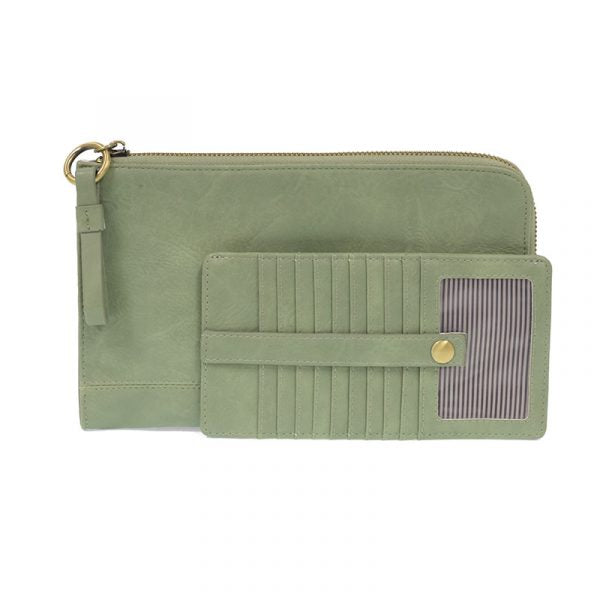 Karina Convertible Wristlet & Wallet - Cameo Green