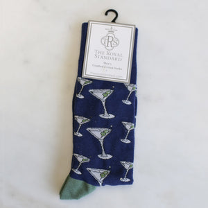 Men's Martini Socks - Navy/Green