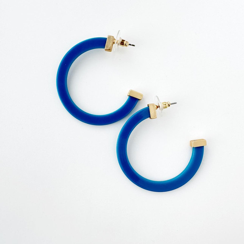 Michelle McDowell Large Acrylic  Hoop Earrings - Havelock