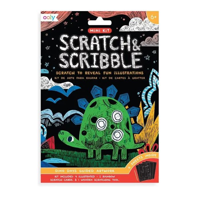 Mini Scratch and Scribble Art Kit - Dino Days