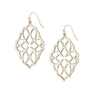 Natalie Wood Designs Believer Large Drop Earrings - Gold