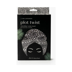 Plot Twist Microfiber Turbo Towel - White/Black