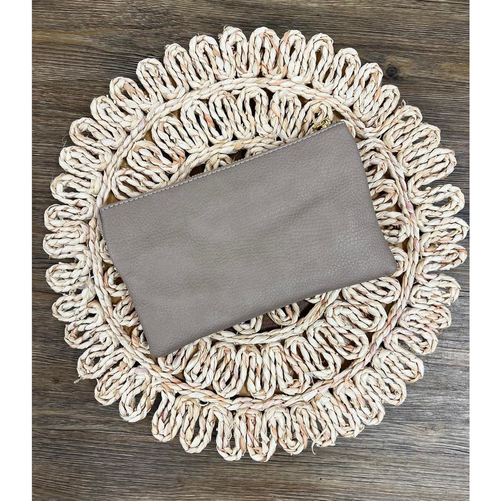 Riley Fog Grey Crossbody Wristlet ($6 to monogram)