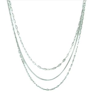 Multi Layer Delicate Necklace - Silver