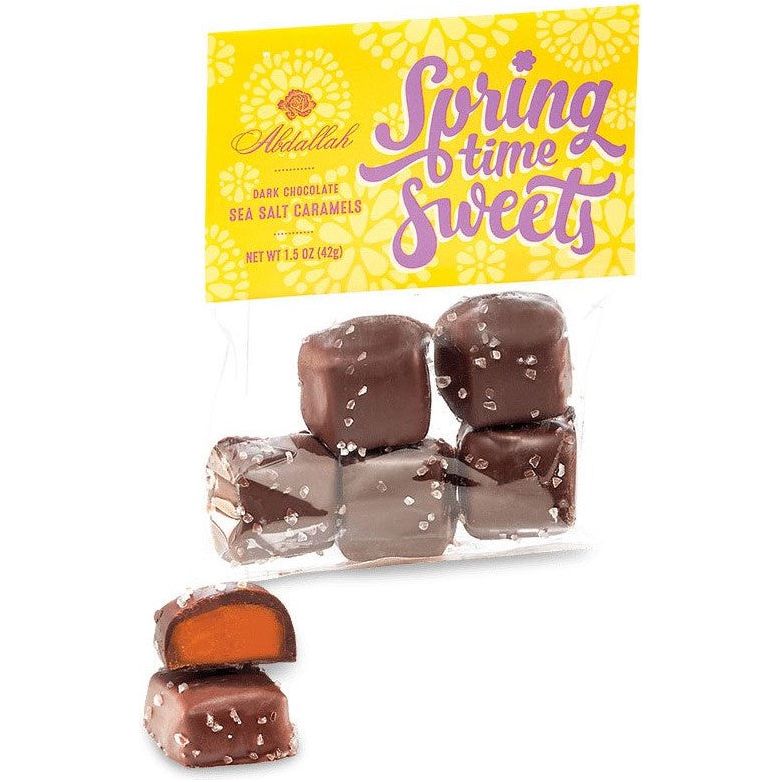 Dark Chocolate Springtime Sweets with Sea Salt Caramel