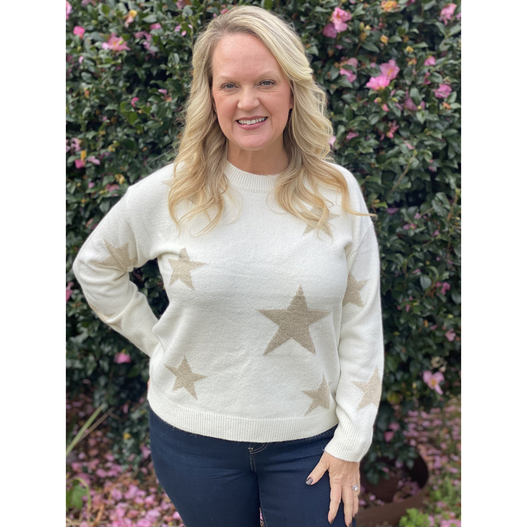 Hudson Star Pattern Sweater - Ivory