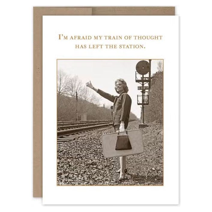 Train of Thought Belated Birthday Card