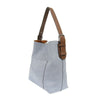 Roanoke Classic Hobo Handbag ($6 to monogram, per bag) -Wedgewood Blue/Coffee