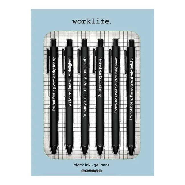 Worklife Quotable Gel Pen Set - Set of 6