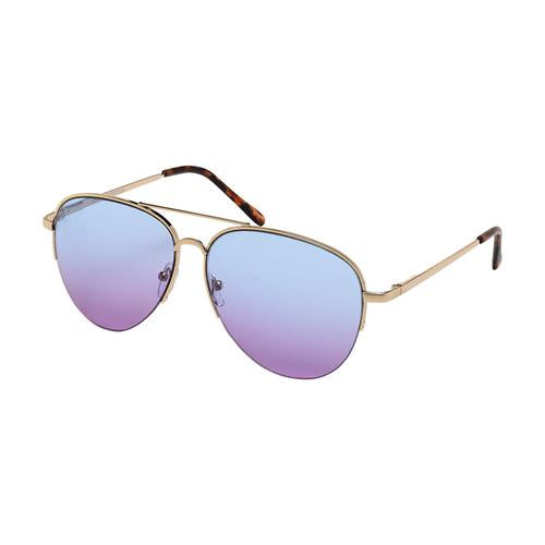 Weekend Sunglasses - Gold/Blue to Purple Lens