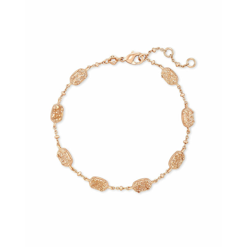 KENDRA SCOTT EMILIE LINK BRACELET ROSE GOLD SAND DRUSY