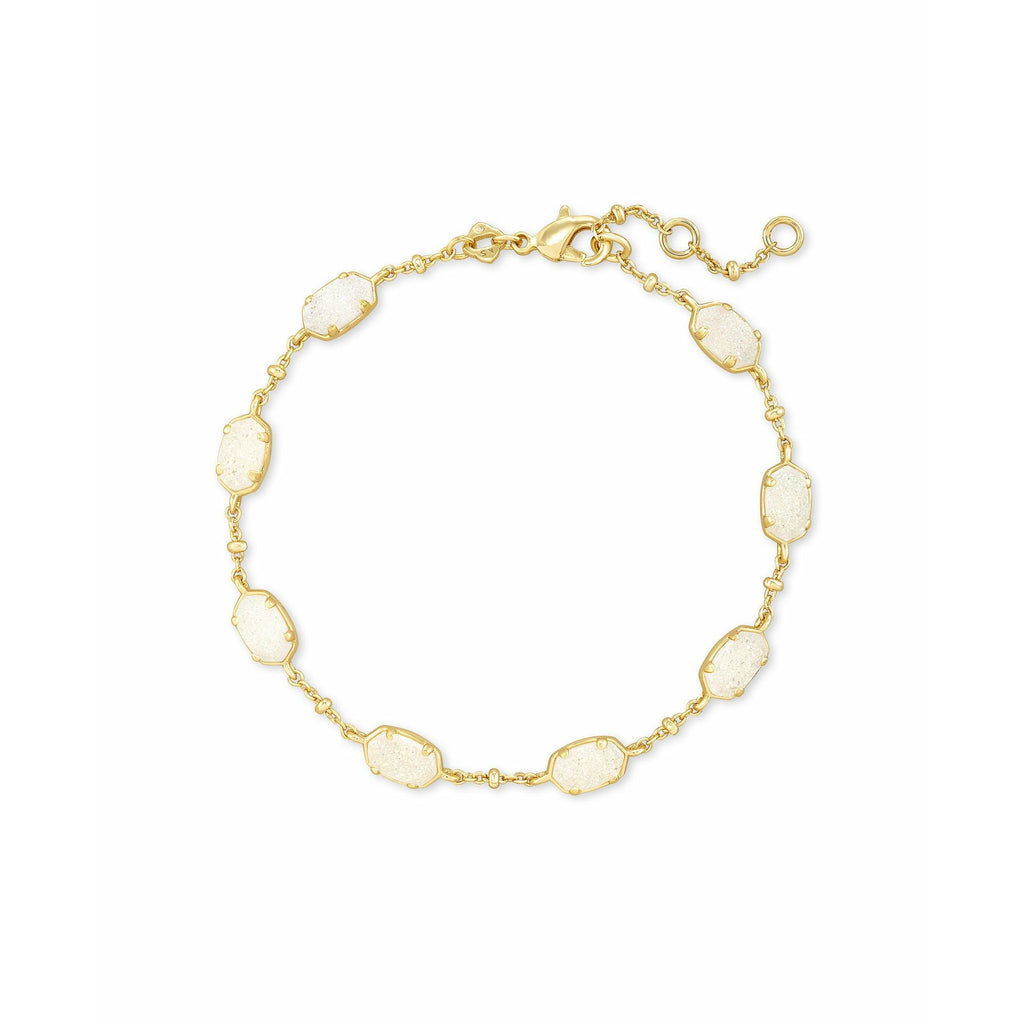 KENDRA SCOTT EMILIE LINK BRACELET GOLD IRIDESCENT DRUSY