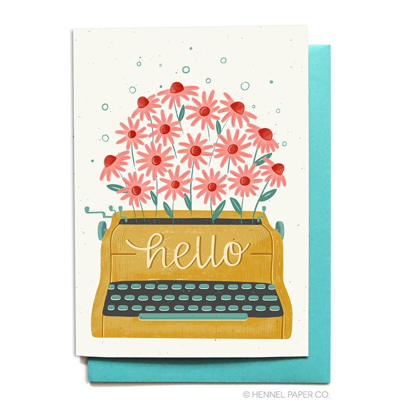 Hello Card - Typewriter