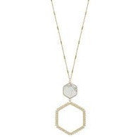 Banks Howlite Pendant Chain Necklace - Gold