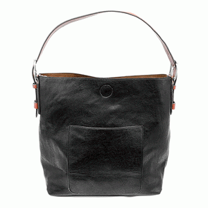 Roanoke Classic Hobo Handbag ($6 to monogram, per bag) - Black/Cedar