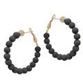 6mm Clay Ball Hoops - Black