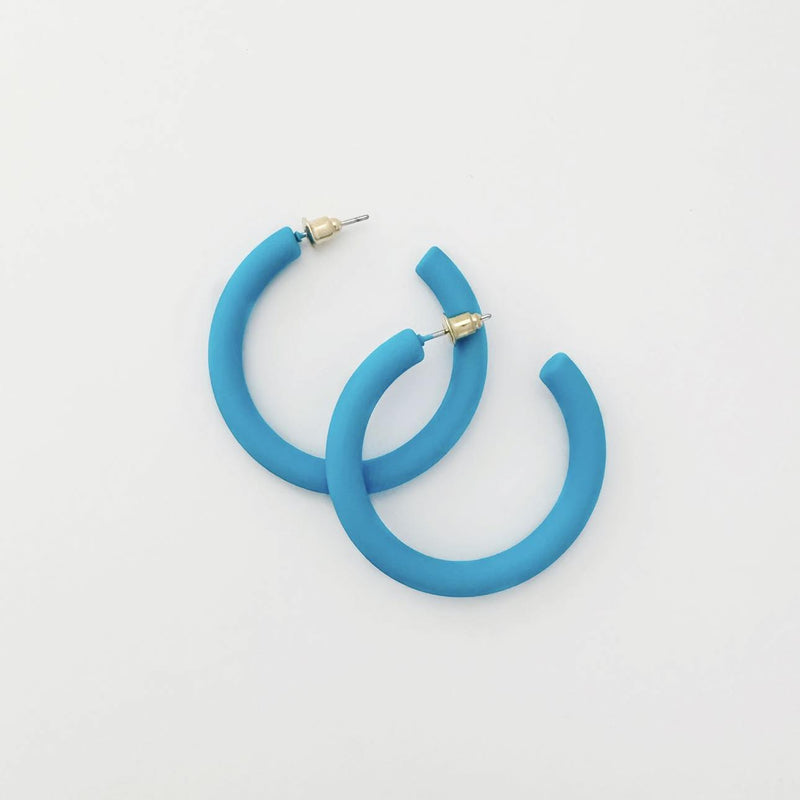 Color Coated Hoops - Turquoise
