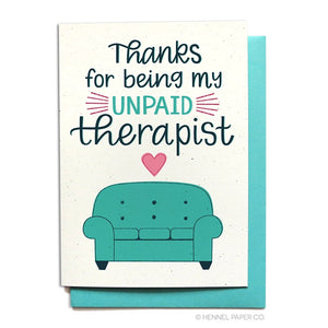 Thank You Card - Therapist