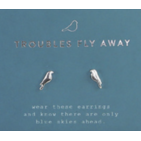 New Moon Silver Earrings - TROUBLE FLY/BIRD