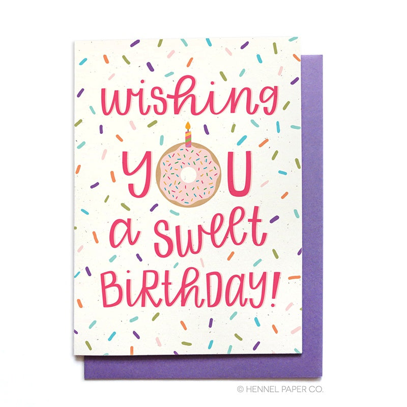 Birthday Card - Sweet Birthday (Donut)