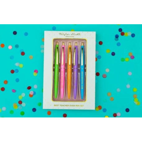 Best Teacher Ever Pen Set in Gift Box {with colored ink!}