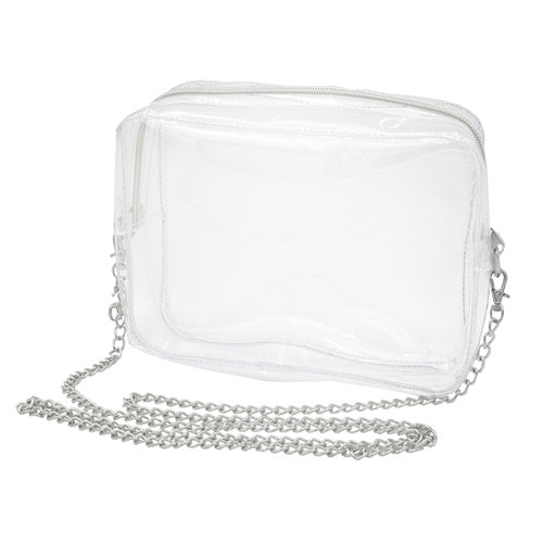 Camera Crossbody - Clear with Silver Hardware
