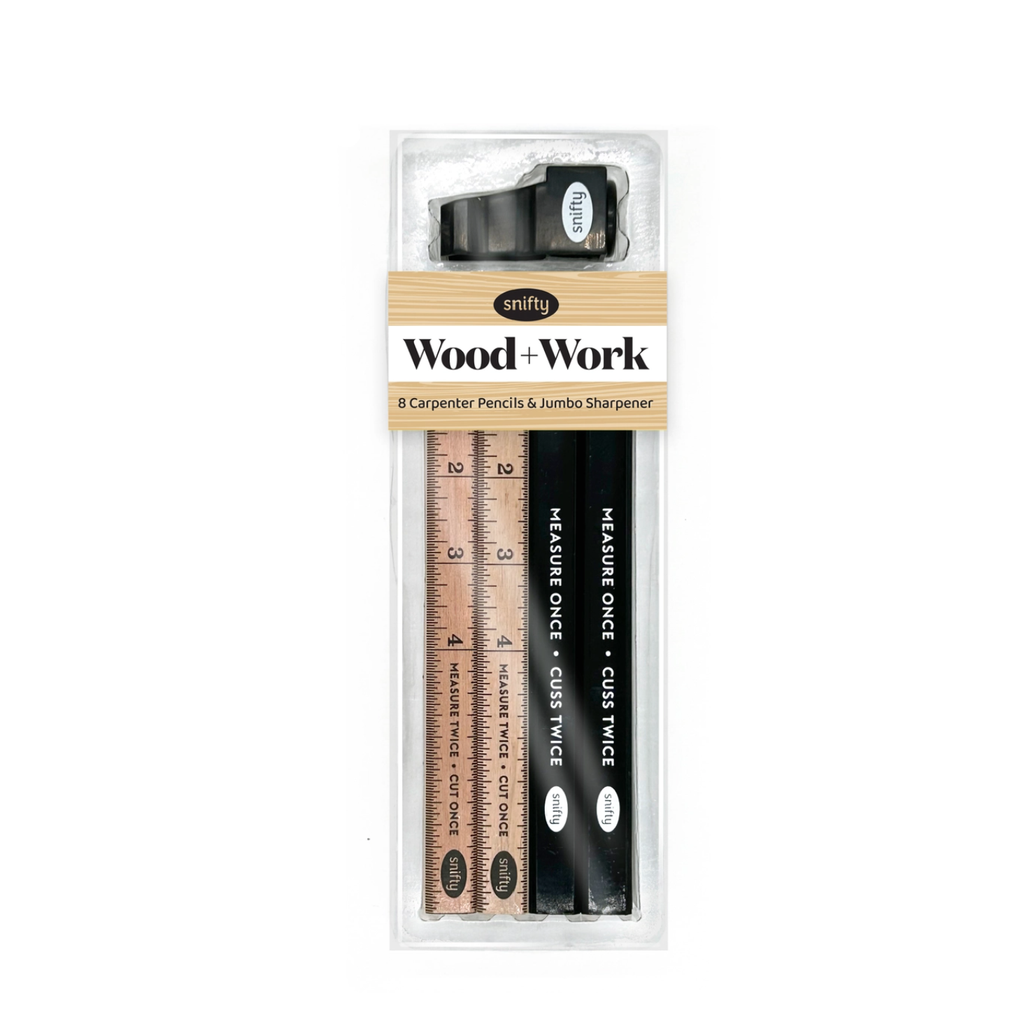 Wood + Work: Set of Carpenter Pencils & Jumbo Sharpener