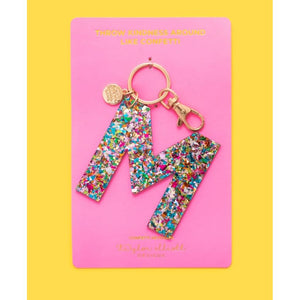 Confetti Letter Keychain - M