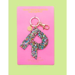 Confetti Letter Keychain - R