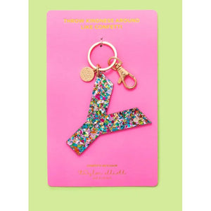 Confetti Letter Keychain - Y