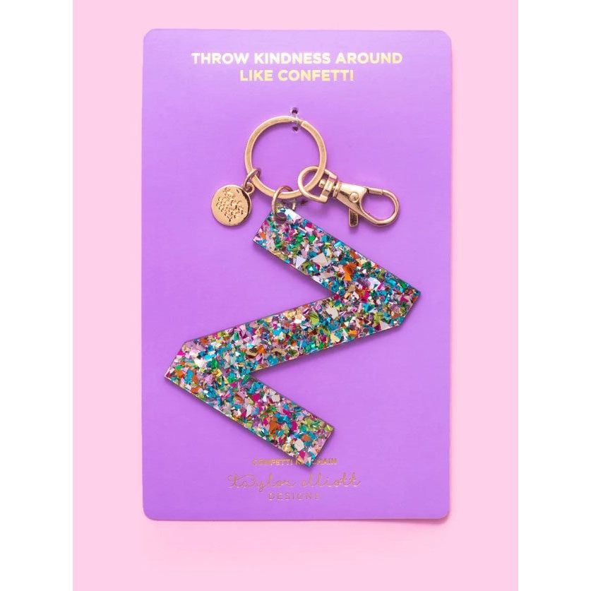 Confetti Letter Keychain - Z