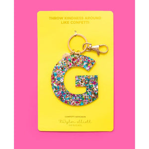 Confetti Letter Keychain - G