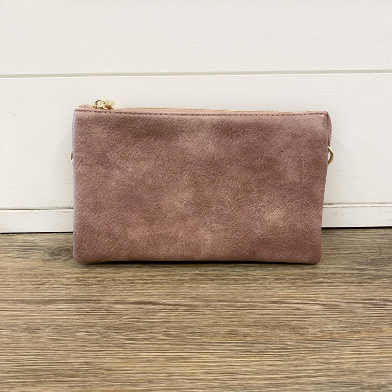 Riley Dark Rose Crossbody Wristlet