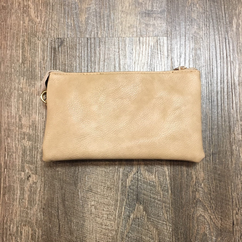 Riley Taupe Wristlet Crossbody ($6 to Monogram)