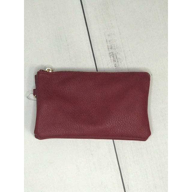 Riley Wine Crossbody Wristlet