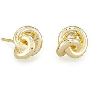 KENDRA SCOTT PRESLEIGH LOVE KNOT STUD EARRINGS - GOLD