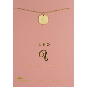 Zodiac Necklace - Gold - LEO (July 23 - Aug 22)