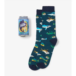 Game Fish Men's Beer Can Socks