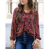Grace and Lace Autumn Eve Chiffon Top