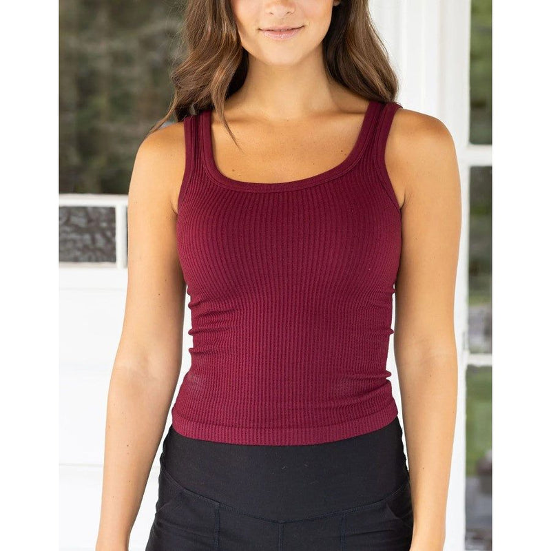 Grace and Lace Brami Tank - Red Wine