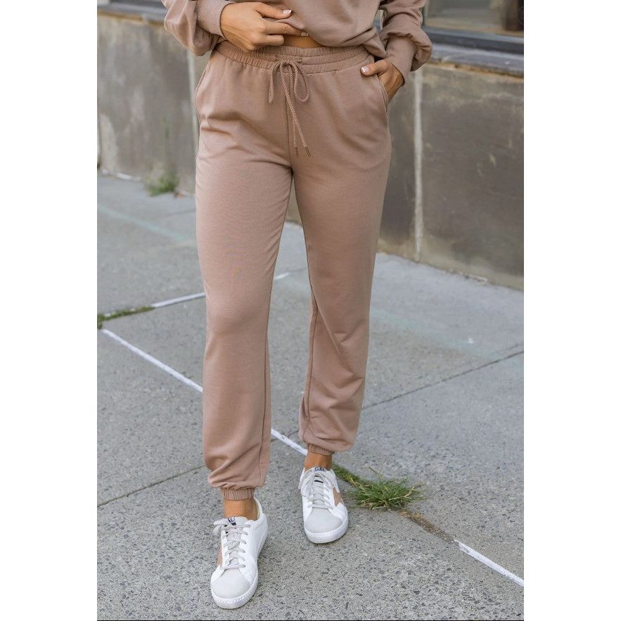 Grace and Lace Signature Soft Sweatpants - Toffee