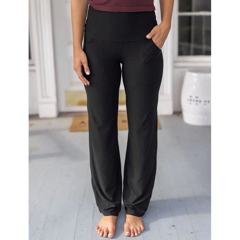 Grace and Lace Straight Leg Live-in Leggings - Black