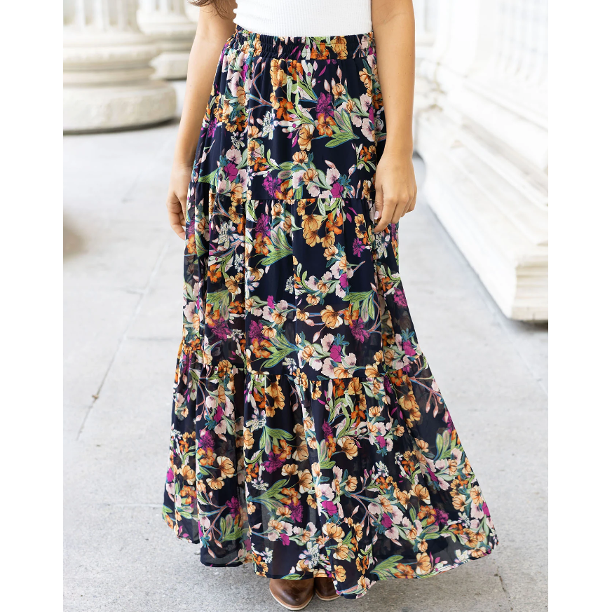 Grace and Lace Wild Fields Maxi Skirt - Autumn Floral