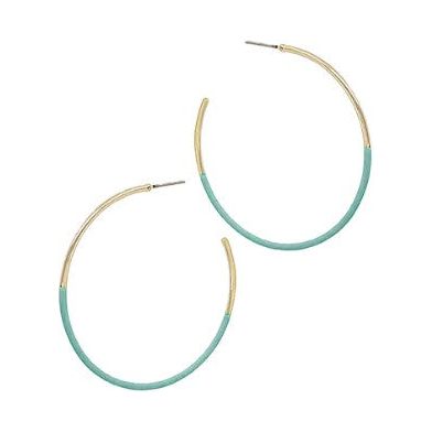 Half Color Coated Hoops - Sage