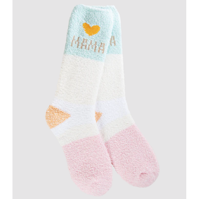 Mother's Day Cozy Crew Socks - Heart Mama - FINAL SALE