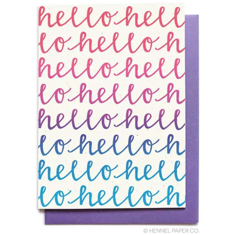 Hello Card - Ombre