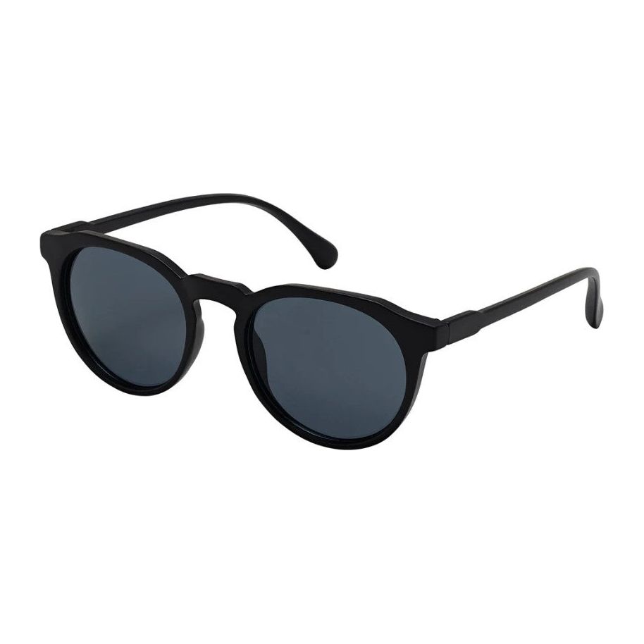 Heritage Round Keyhole Sunglasses - Matte Black Frame/Smoke Lens