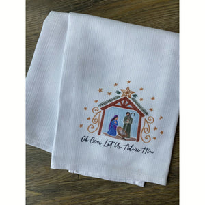 Natural Nativity Dish Towel