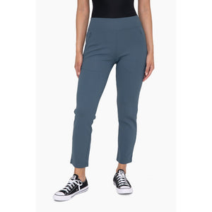 Katalina Jacquard Ribbed Tapered Pants - Midnight Navy
