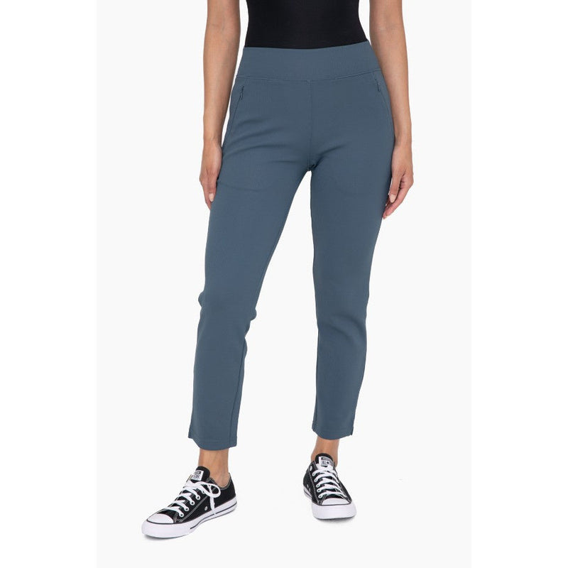Katalina Jacquard Ribbed Tapered Pants - Midnight Navy